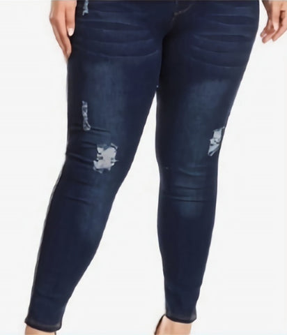 Pull on Distressed Jeggings